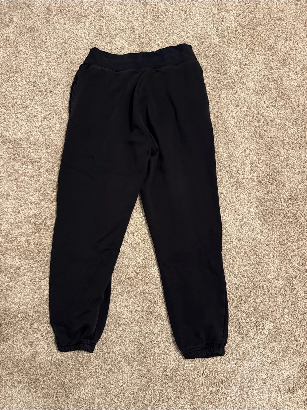 Nike Black Track Jogger Pants with White Swoosh
